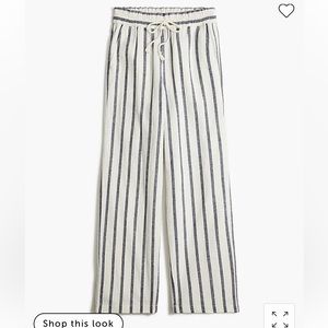 *2 for $40* J.Crew Wide Leg Linen Stripe Pant